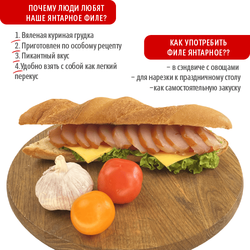 Янтарное филе куриное Первомайские Деликатесы, сыровяленое, нарезка в/у, 0,2кг, шт